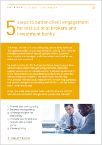 Lessons learnt from MiFID II: Five steps to better client engagement
