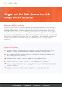 Singletrack Interaction Data Sheet